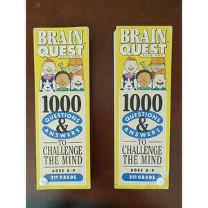 Brain Quest 3rd Grade Ages 8 9 Deck 1 & 2 Question Answer Challenge Mind Trivia